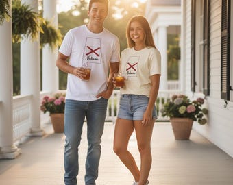 Camiseta de la bandera de Alabama: Camiseta de algodón con orgullo estatal