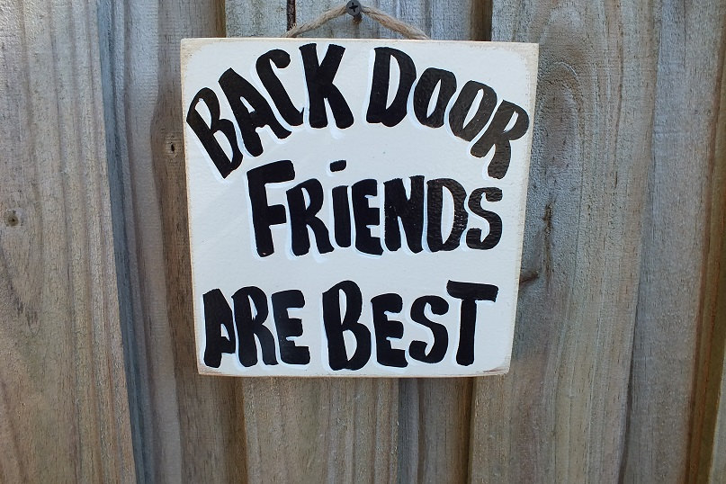 BACK DOOR FRIENDs are the BEST Wood Handmade Rustic Etsy