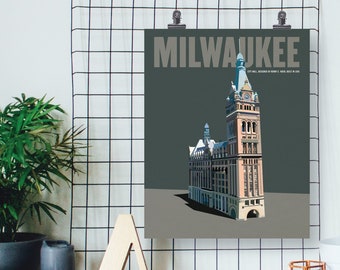 Milwaukee City Hall Art Print (11x14")