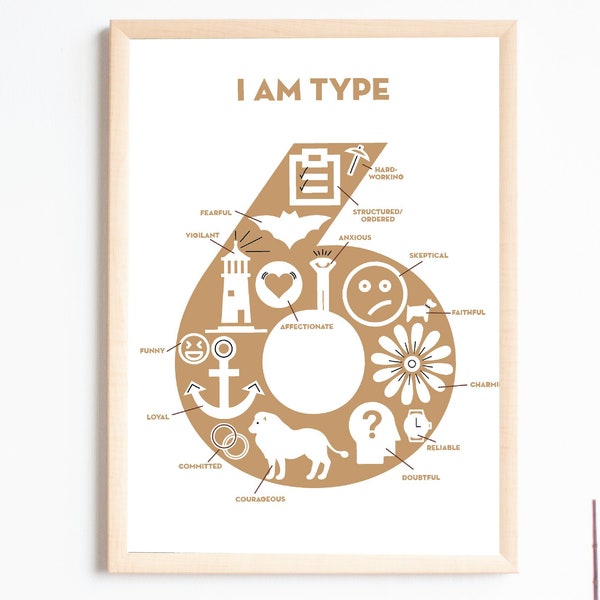 Enneagram SIX Print - "I Am Type 6" - Just My Ennea Type Collaboration