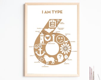 Enneagram SIX Print - "I Am Type 6" - Just My Ennea Type Collaboration