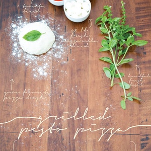 Grilled Pesto Pizza Recipe Art Print image 2