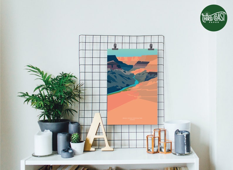 Grand Canyon National Park // Geometric Illustration Art Print image 1