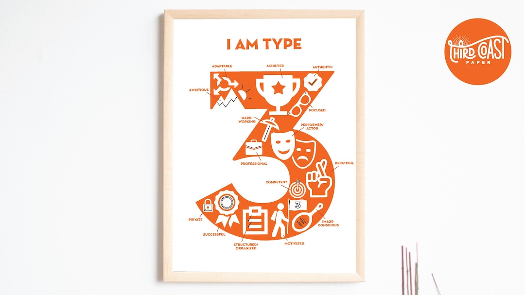 Enneagram THREE Print i Am Type 3 Just My Ennea Type Collaboration - Etsy