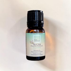 100% reines ätherisches Öl, Ölmischung auf pflanzlicher Basis | Nut Job, geröstetes Pistazienöl Diffusor | Warm, Nussig, Gemütlich | Natürliche Aromatherapie