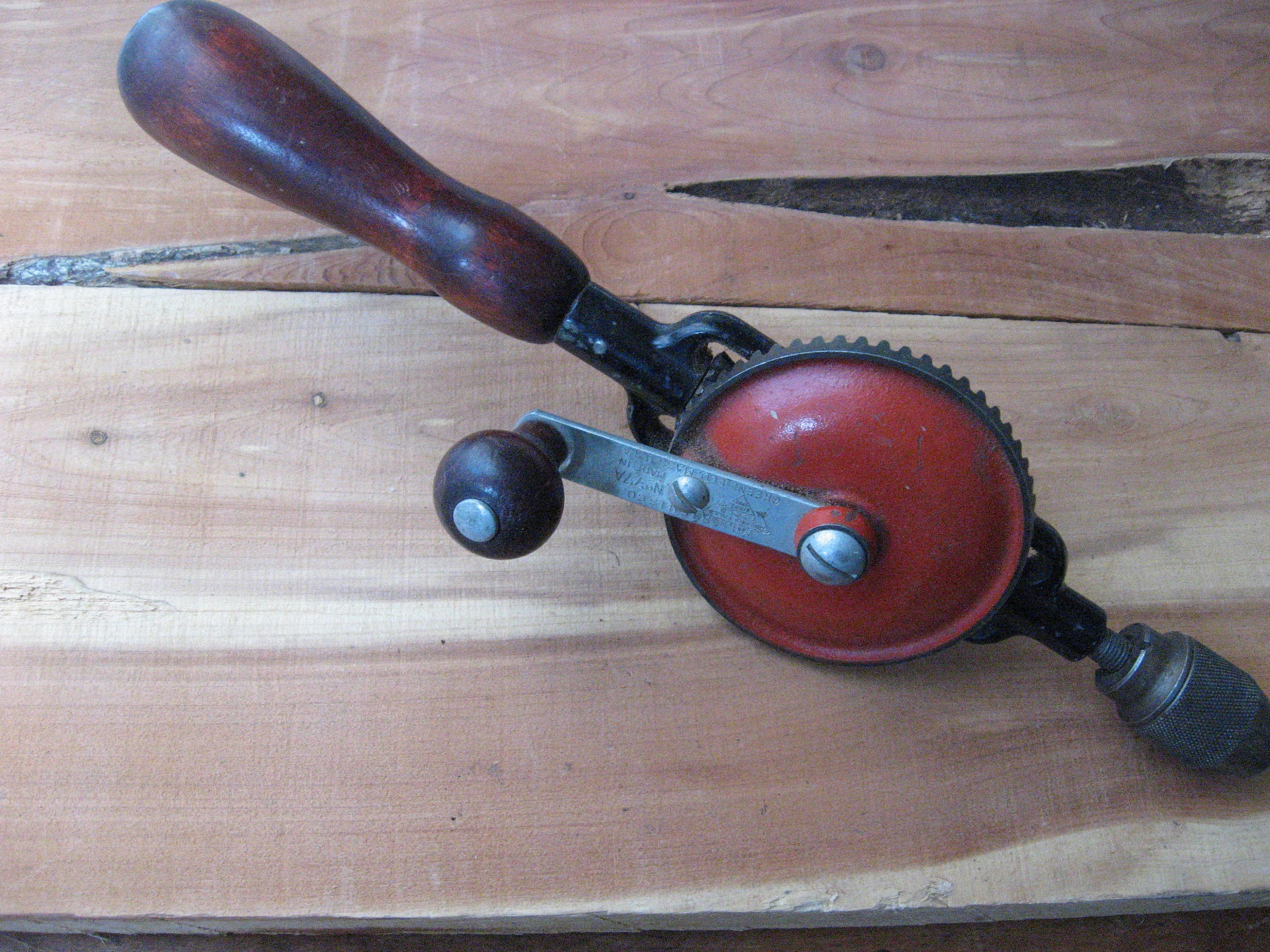 Vintage Hand Crank Drill Vintage Hand Held Crank Drill Antique Manual Drill  