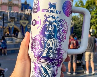 Star Wars 40oz Laser Engraved Tumbler Style Darth Vader Travel Mug Gift