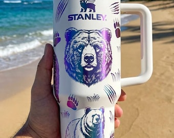 Vaso térmico Mama Bear de 1,18 litros (40 oz) grabado con láser, regalo para mamá.