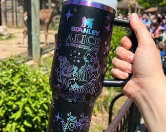 Mad Tea Party 40oz Tumbler, Custom Princess Wonderland Laser Engraved Cup