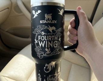 Quarta Ala 40oz Bicchiere Drago Fantasy Regalo per Amante dei Libri Tazza da Viaggio per Lettori