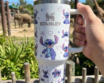 Stitch Stanley Tumbler 40oz Cup, Engraved Travel Mug
