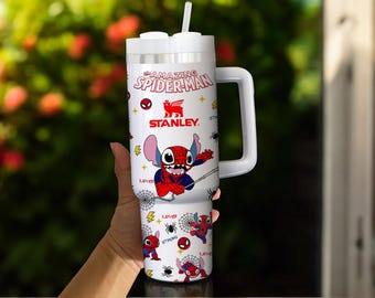 Personalized Spider-man 40oz Tumbler, Spider Cup Gift, Superhero Travel Mug Gift