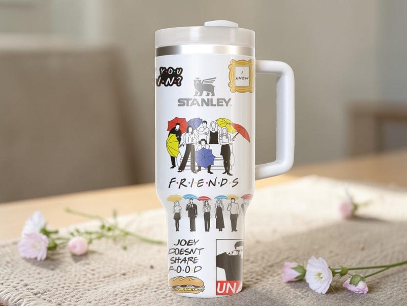 Vaso termo sublimado Friends de 40 oz con asa imagen 4