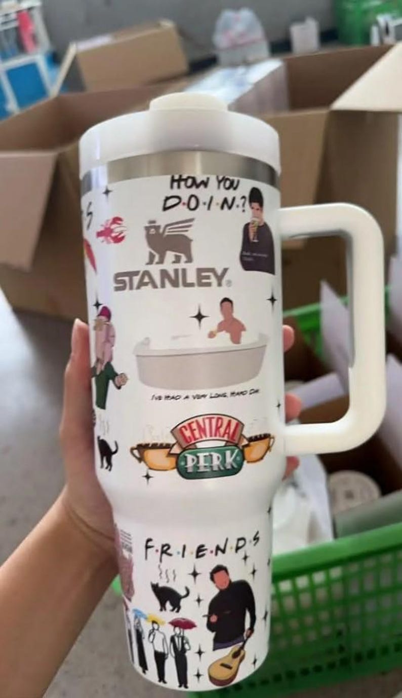 Vaso termo sublimado Friends de 40 oz con asa imagen 2