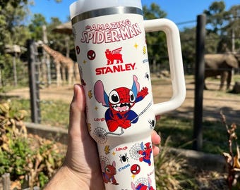 Personalisierter Spider-Man 40 Unzen Becher, Spinnentasse Geschenk, Superheld Reisebecher Geschenk