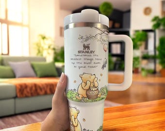 Bicchiere classico di Winnie the Pooh da 1,2 litri (40 oz) con incisione a tema Disney.
