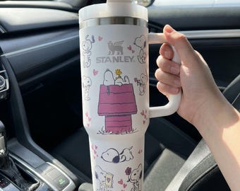 Cartoon Puppy Dog Lover 40oz /30oz Tumbler Stainless Steel Insulated Travel Mug