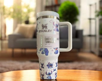 Engraved Stitch 40oz Tumbler, Laser Design Cup