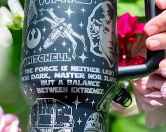 Vaso térmico Star Wars Laser de 40 oz, Vaso térmico de acero inoxidable de Darth Vader