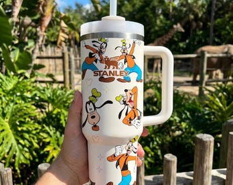 Custom Goofy 40oz Tumbler, Personalized Tumbler with Handle Tumblers