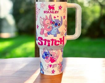 Bicchiere termico da 40 oz con coppia di alieni per San Valentino, regalo per San Valentino