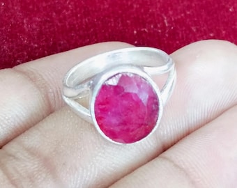 Bagues rubis naturels Bijoux faits main en argent sterling 925