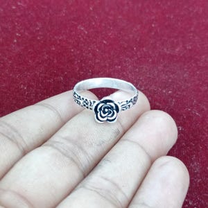 Roze bloemenringen, handgemaakte ring vrouwen, roos designringen, statementring, 925 sterlingzilveren ring, roos mooie ring, cadeau voor moeder