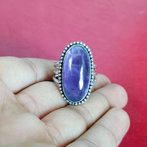 Purple Amethyst Ring, Handmade Ring, 925 Solid Silver Ring, Natural Gemstone Ring, Designer Amethyst Ring, Bohemian Rings, Gift For Mother