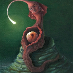 Original art print “Pearl” print of original surreal oil painting