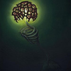 Original Art Print “Nightlight” Fine art print of original surreal oil painting