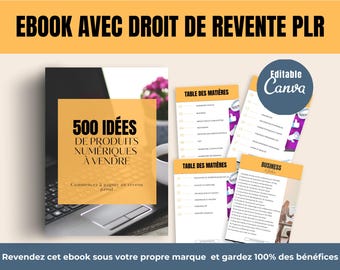 500 Product Ideas to Sell, Ebook with Resale Rights