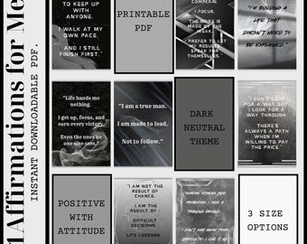 Men's Affirmation Cards: Bold Attitude Quotes (Printable PDF Download)