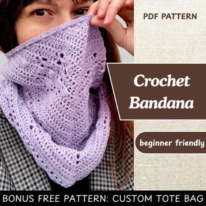 Crochet Bandana Pattern | Face Scarf | DIY Face Mask | Handmade Gift Idea Easy To Follow Tutorial Summer Beginner-Friendly Head Wrap Design