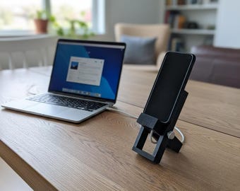 Adjustable Wooden Phone Stand | Handmade Desk Organizer