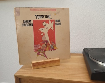 Solid Wood Now Spinning Record Stand: Mid-Century Vinyl Display