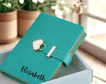 Customized Gift Journal. Personalized Journal For Girls. Custom Journal Diary. Leather Journal Lock, Notebook For Journaling, Daughter Gifts