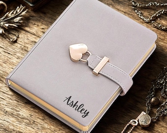 Diary With Lock and Key. Personalized Journal For Boys and Girls. Custom Journal Diary Lock. Leather Journal Lock, Notebook For Journaling.