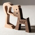 Personalized Dog Memorial Sculpture, Custom Walnut Wood Carving, Dog Loss Gift, Pet Memorial Gift, Dog Sympathy Gift, Rainbow Bridge product logo