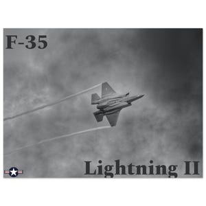 USAF F-35 Fighter Jet Poster - Stunning Semi-Gloss Art Print for Aviation Lovers