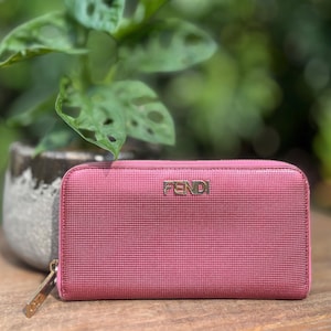 Authentic Fendi Pink Zippy Wallet with COA