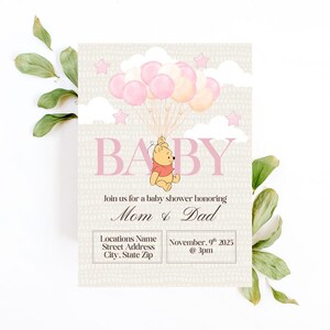 Winnie the Pooh Baby Shower Invitation