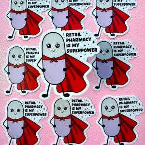 Retail Pharmacy Is My Superpower, Pharmacist, Pharmacy Technican, Pharmacy Student, Funny Pharmacy Gift, Pharmacy Sticker, Pharmacist Gift