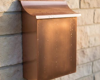 Flush Mount vertical Copper mailbox