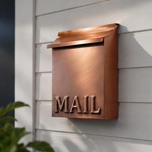 Flush Mount  Copper Mailbox with  embossed word “Post”