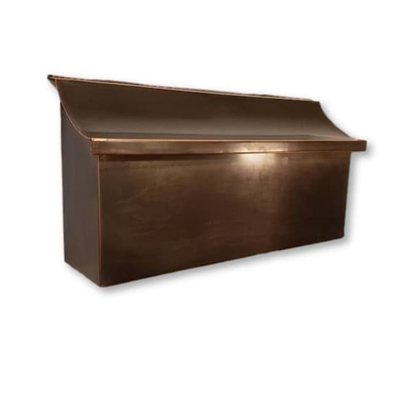 Flash Mount Copper Mailbox Patina  copper mailbox house numbers Solid copper mailbox Brushed copper mailbox