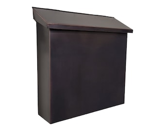 EXTRA LARGE PATINA Copper Mailbox  Flash Mount Mailbox