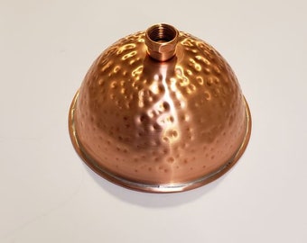 6" Hand Hammered Half sphere Copper shower head