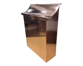 Extra large copper Mailbox with curved lid