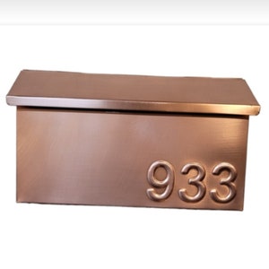 Embossed numbers,New Copper Mailbox,wall mount