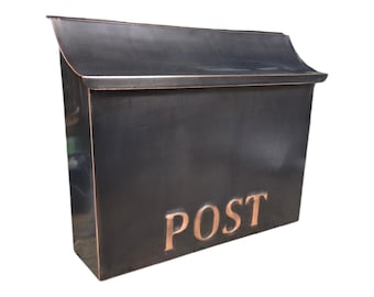 Copper Mailbox with embossed word "POST"